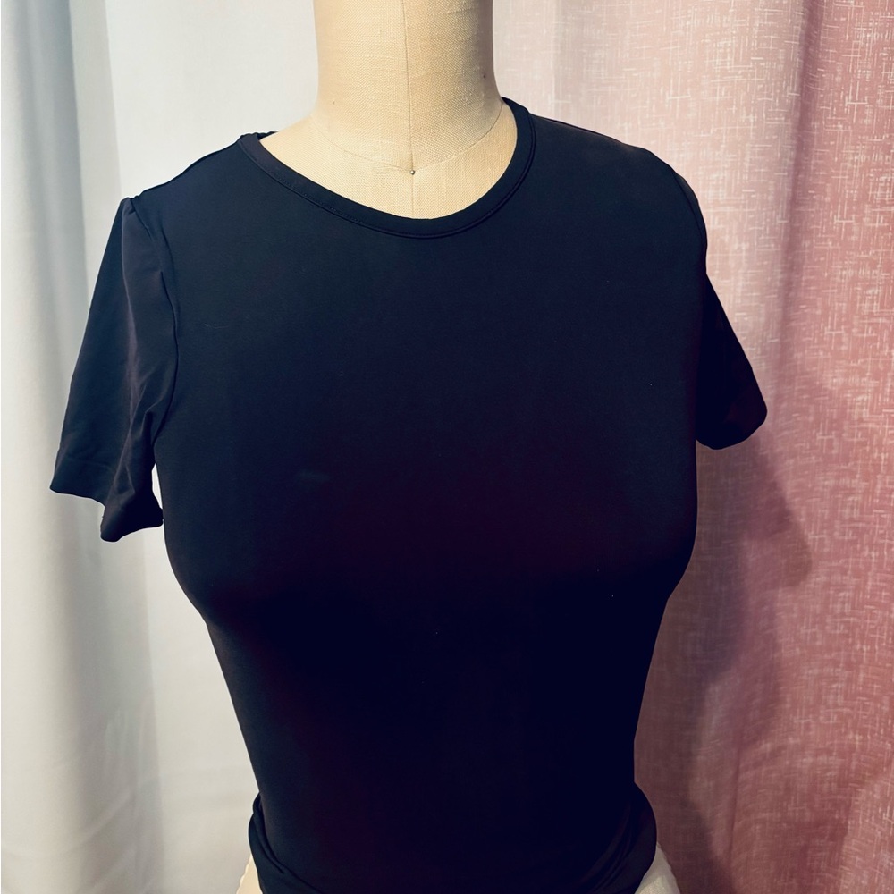 SKIMS Black Short Sleeve Tee